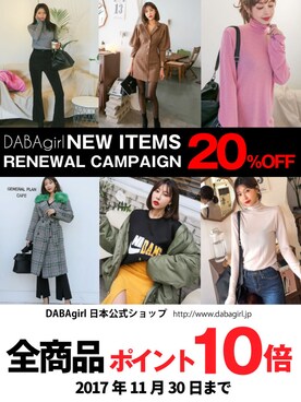 「DABAgirl（ダバガール）のアイテム」を使った、DABAgirlさん（レディース・164cm）の秋コーディネート