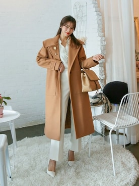 「韓国ファッション」｜DABAgirlさん（レディース・164cm）の冬コーディネート