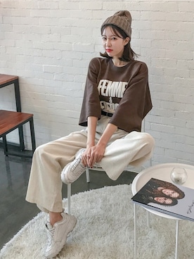 「オルチャンファッション」｜DABAgirlさん（レディース・164cm）の冬コーディネート