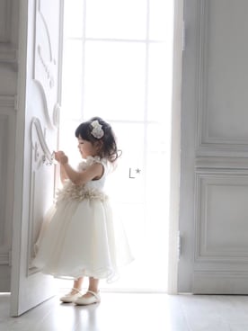 「お宮参り」｜「アイテム（その他）」を使った、 Lia*さん（キッズ・80cm）の秋コーディネート