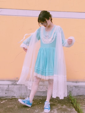 「Handmade（ハンドメイド）のアイテム（ピーコート）」を使った、kukkiさんさん（レディース・158cm）の春コーディネート