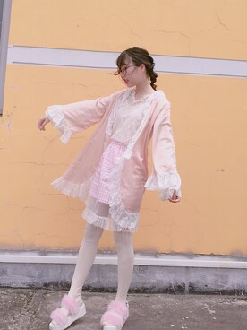 「handmade」｜「アイテム（トレンチコート）」を使った、kukkiさんさん（レディース・158cm）の春コーディネート