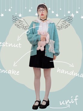 「UNIF（ユニフ）のアイテム（パンプス）」を使った、kukkiさんさん（レディース・158cm）の秋コーディネート