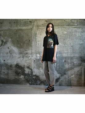 「BASISBROEK（バシスブルック）のアイテム（パンツ）」を使った、rinceauxさん（レディース・166cm）の春コーディネート