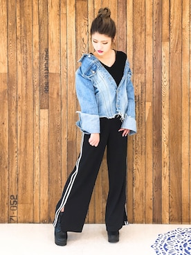 「厚底」｜ななちむさん（レディース・156cm）の秋コーディネート