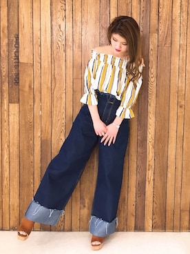 「ESPERANZA（エスペランサ）のアイテム」を使った、ななちむさん（レディース・156cm）の春コーディネート