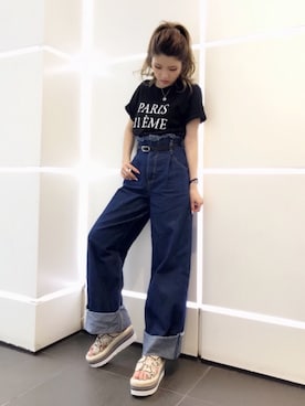 「厚底」｜ななちむさん（レディース・156cm）の春コーディネート