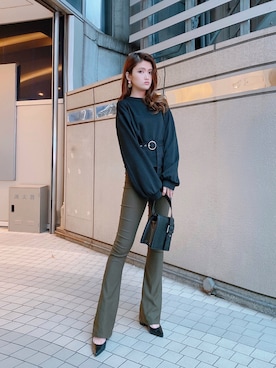 「ESPERANZA（エスペランサ）のアイテム（パンプス）」を使った、ななちむさん（レディース・156cm）の冬コーディネート