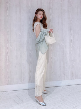 「ESPERANZA（エスペランサ）のアイテム（パンプス）」を使った、ななちむさん（レディース・156cm）の春コーディネート