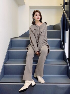 「ESPERANZA（エスペランサ）のアイテム（ブーツ）」を使った、ななちむさん（レディース・156cm）の秋コーディネート