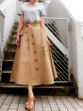 「unglid（アングリッド）のアイテム」を使った、sachicoさん（レディース・167cm）の夏コーディネート