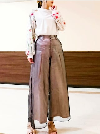 Ameri（アメリ）の「SHEER SHINY PANTS（その他パンツ）」 - WEAR