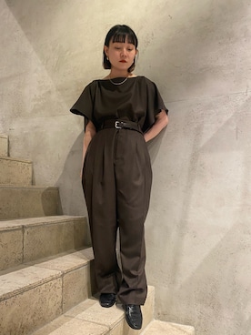 「HED MAYNER（ヘドメイナー）のアイテム（パンツ）」を使った、Dream ch/154cmさん（レディース・154cm）の春コーディネート