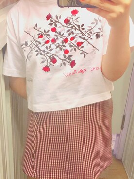 「URBAN OUTFITTERS（アーバンアウトフィッターズ）のアイテム（スカート）」を使った、Bulls_oneさん（レディース・157cm）の夏コーディネート