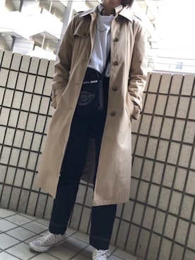 「Lands' End（ランズエンド）のアイテム（ジャケット/アウター）」を使った、ameさん（レディース・165cm）の春コーディネート