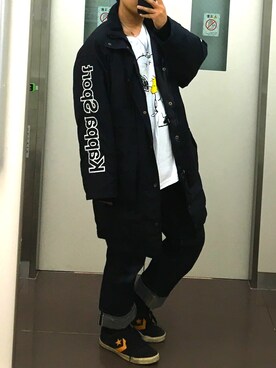 「Kappa（カッパ）のアイテム（ダウンジャケット/コート）」を使った、ゆーやさん（メンズ・170cm）の秋コーディネート