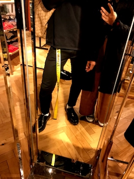 「OFF-WHITE」｜「アイテム（ブーツ）」を使った、KETさん（メンズ・177cm）の秋コーディネート
