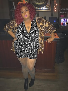 「Lane Bryant（レーンブライアント）のアイテム」を使った、Imani Alicia Smithさん（レディース・175cm）の冬コーディネート