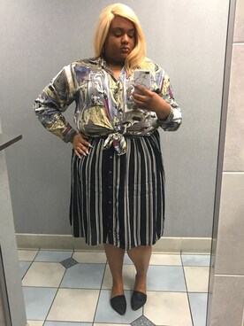 「stripes」｜「アイテム（その他シューズ）」を使った、Imani Alicia Smithさん（レディース・175cm）の春コーディネート