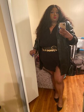 「nightout」｜「アイテム（その他アウター）」を使った、Imani Alicia Smithさん（レディース・175cm）の冬コーディネート