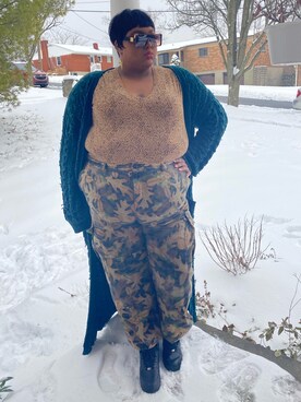 Imani Alicia Smithさん（レディース・175cm）の冬コーディネート