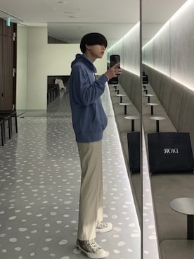 「スウェットパーカー」｜「アイテム（その他）」を使った、翔貴さん（メンズ・174cm）の春コーディネート