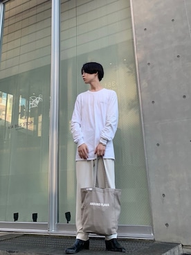 「トートバック」｜「アイテム（その他）」を使った、翔貴さん（メンズ・174cm）の夏コーディネート