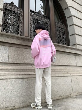 ピンク系のアイテムを使った 秋のコーデ のメンズ人気ファッションコーディネート Wear
