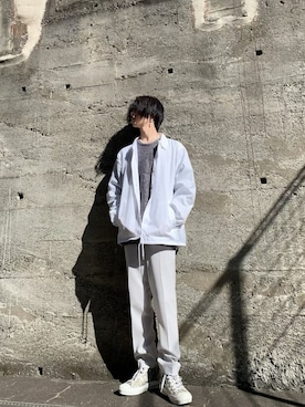 「アイテム（ピアス（両耳用）、ホワイト系）」を使った、翔貴さん（メンズ・174cm）の冬コーディネート