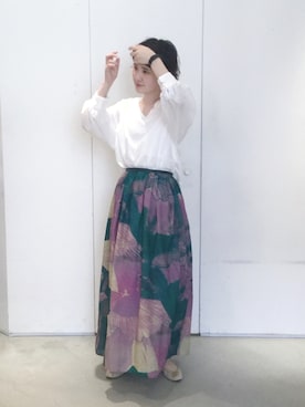 「note et silence （ノートエシロンス）のアイテム（トップス）」を使った、よこさん（レディース・164cm）の春コーディネート