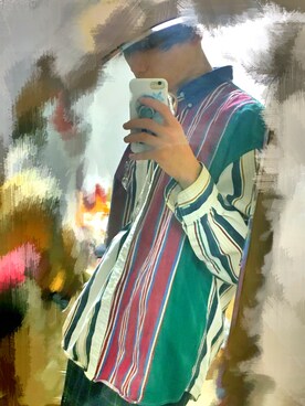 「古着のアイテム（シャツ/ブラウス、その他）」を使った、セナさん（メンズ・181cm）の冬コーディネート