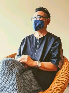 眼鏡教員（佐藤三矢）さん（メンズ・176cm）の夏コーディネート