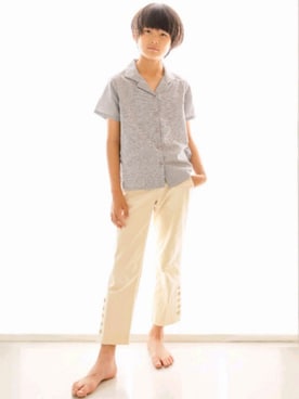 「theory（セオリー）のアイテム（パンツ）」を使った、眼鏡教員（佐藤三矢）さん（メンズ・176cm）の夏コーディネート