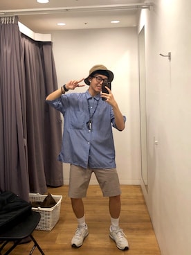 「oqLiq（オークリック）のアイテム（アクセサリー）」を使った、Jimmy Lin🇹🇼さん（メンズ・170cm）の春コーディネート