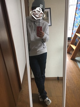 「OPENING CEREMONY（オープニングセレモニー）のアイテム（帽子）」を使った、翔太さん（メンズ・165cm）の冬コーディネート