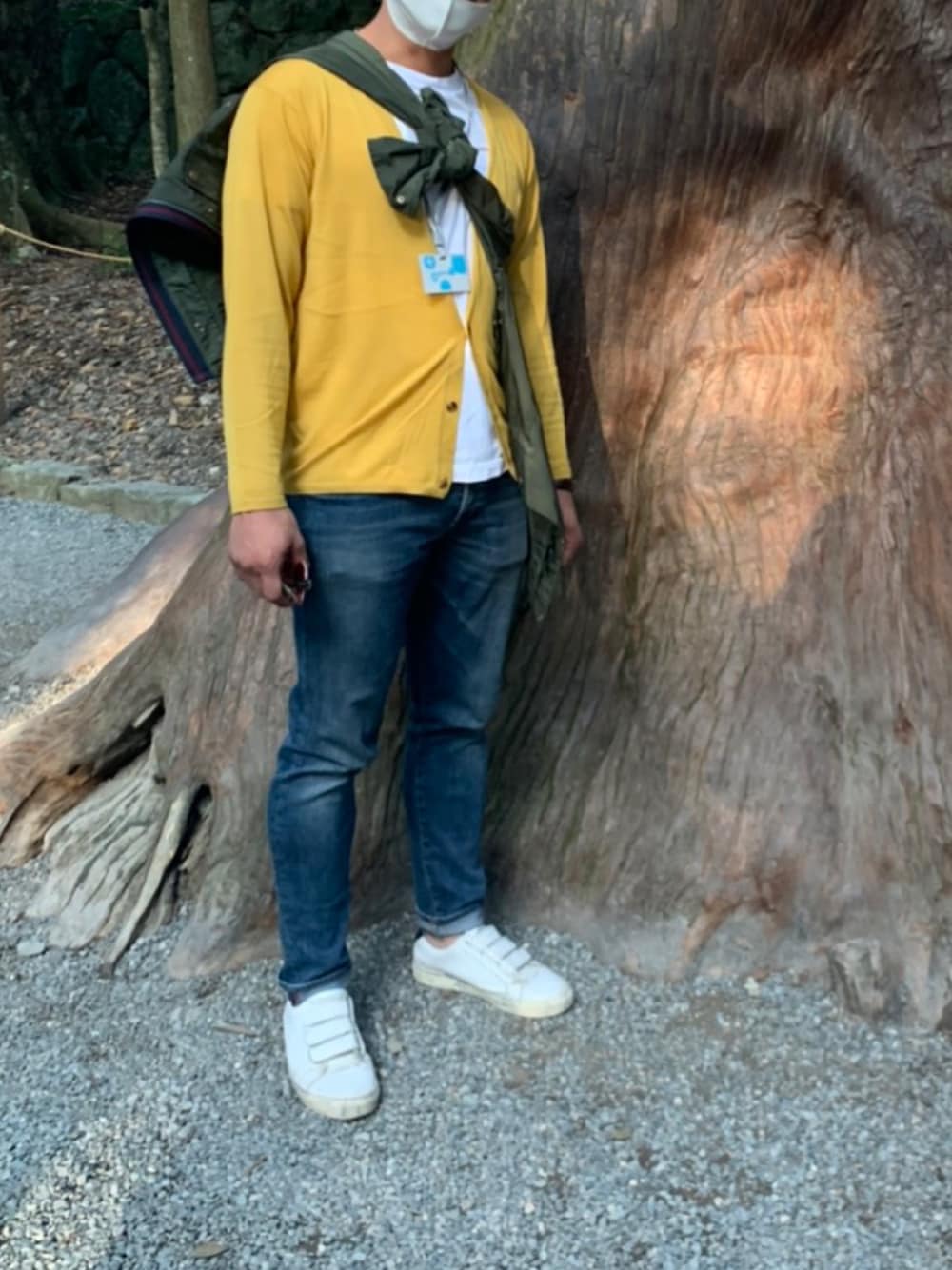 「fashion、fashion blogger、fashionista、outfit、outfitoftheday、ootd、autumn、cardigan、yellow、服好きな人と繋がりたい」｜「Paul Smithのアイテム（カーディガン/ボレロ、イエロー系）」を使った、kODAIさん（メンズ・176cm）の秋コーディネートの1枚目の写真