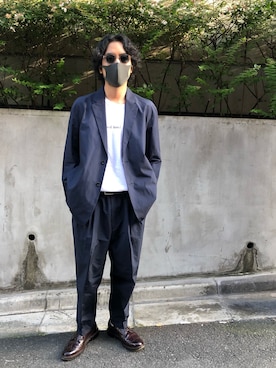 「N.HOOLYWOOD（N.ハリウッド）のアイテム（テーラードジャケット）」を使った、ぼたさん（メンズ・170cm）の夏コーディネート