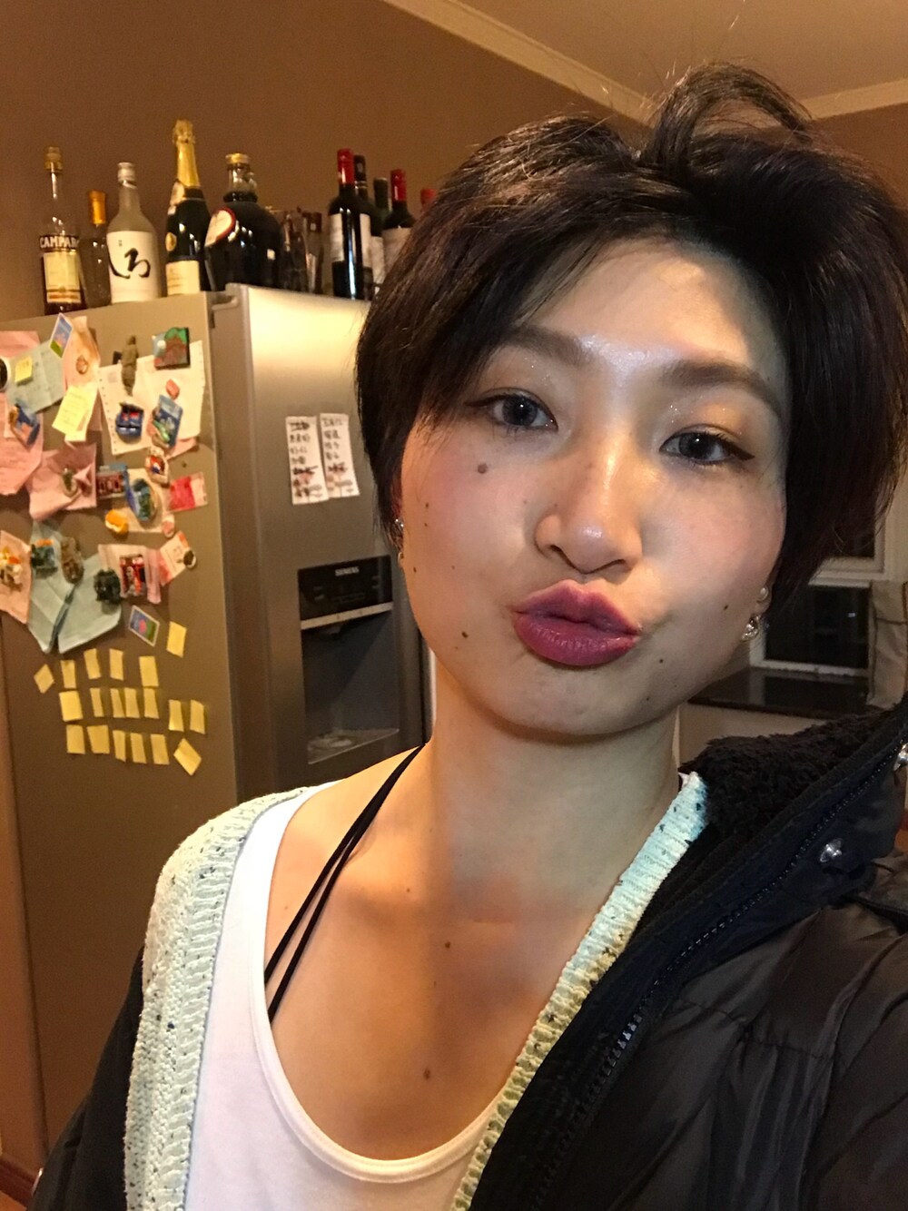 「CHANELのアイテム（口紅/リップティント/グロス、レッド系）」を使った、Pluto_an_Jasmineさん（レディース・162cm）の冬コーディネートの1枚目の写真