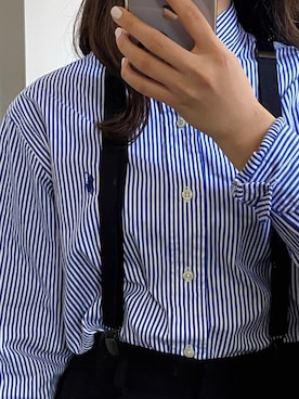 「ラルフローレンシャツ」｜「アイテム（スラックス）」を使った、giwonwooさん（レディース・162cm）の春コーディネート