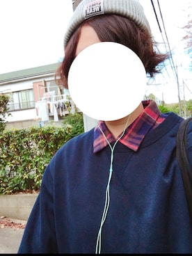 「VISION（ヴィジョン）のアイテム（帽子）」を使った、rhさん（レディース・173cm）の秋コーディネート
