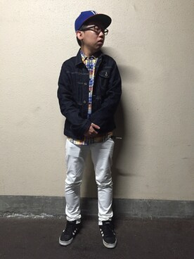 「アイテム（デニムジャケット）」を使った、MATSURIさん（メンズ・164cm・20代）の春コーディネート