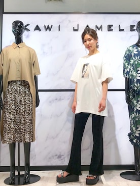「スボーツミックス」｜「アイテム（サンダル）」を使った、布川桃花さん（レディース・165cm）の春コーディネート