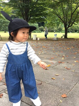 「1歳5ヶ月」｜「アイテム（オールインワン・サロペット）」を使った、niratさん（キッズ・70cm）の秋コーディネート