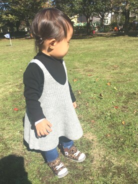 「1歳6ヶ月」｜「アイテム（チュニック）」を使った、niratさん（キッズ・70cm）の秋コーディネート