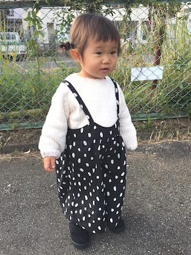 「1歳半」｜「アイテム（オールインワン・サロペット）」を使った、niratさん（キッズ・80cm）の秋コーディネート