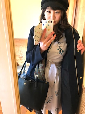「SOU･SOU（ソウ・ソウ）のアイテム（PC・スマホグッズ/家電）」を使った、藤木 星姫さん（レディース・153cm）の冬コーディネート