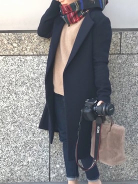 「タータンチェック」｜556heartさん（レディース・151cm）の冬コーディネート