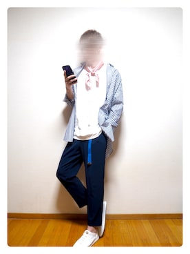 「アイテム（ベルト）」を使った、naoさん（メンズ・180cm・20代）の春コーディネート