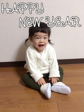 「ベビーシューズ」｜Kuru☺︎さん（キッズ・70cm）の冬コーディネート