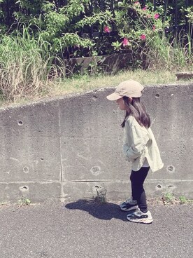 「アイテム（レギンス/スパッツ）」を使った、Kuru☺︎さん（キッズ・100cm）の春コーディネート